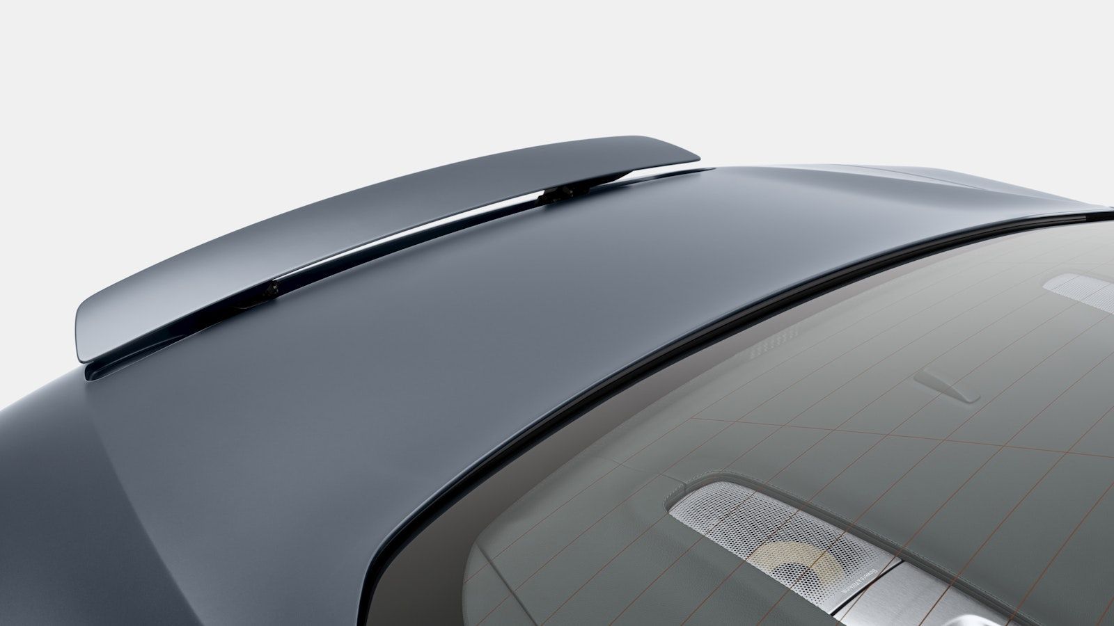 Active rear spoiler raised on a Polestar 1 