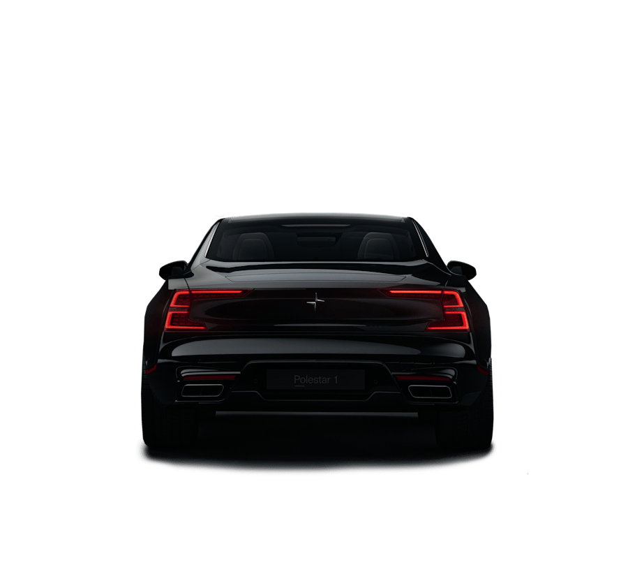 Backside of a black Polestar 2