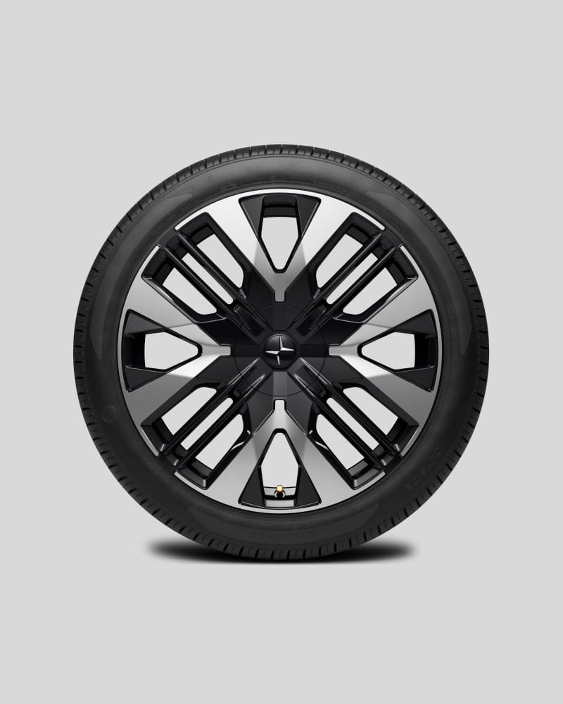 20" 4-Multi Spoke forged alloy wheel. Light grey background