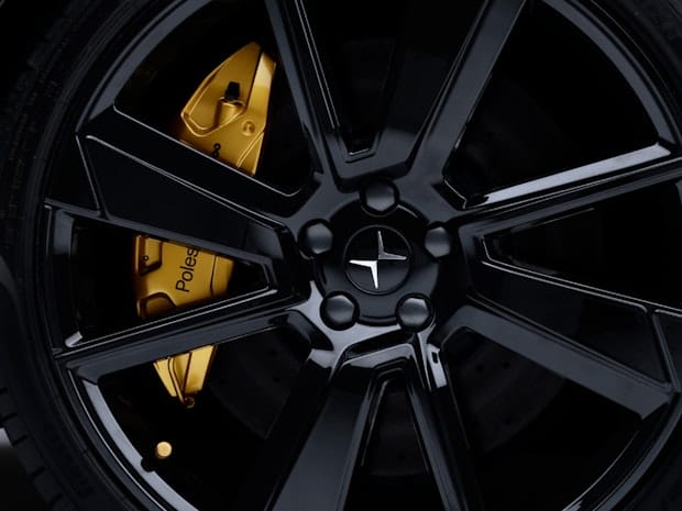 Close-up of a Polestar BST 230 wheel