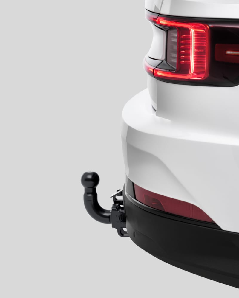 Close up on a Polestar 2 towbar