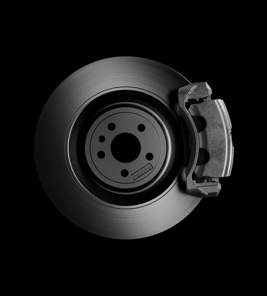 Black standard brakes on Polestar 4