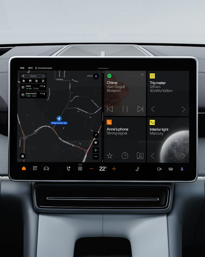 Polestar 4 centre display infotainment