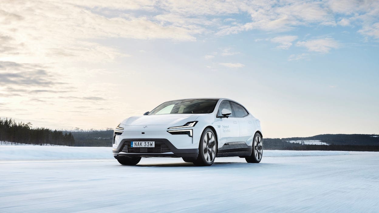 Polestar 4 on ice road