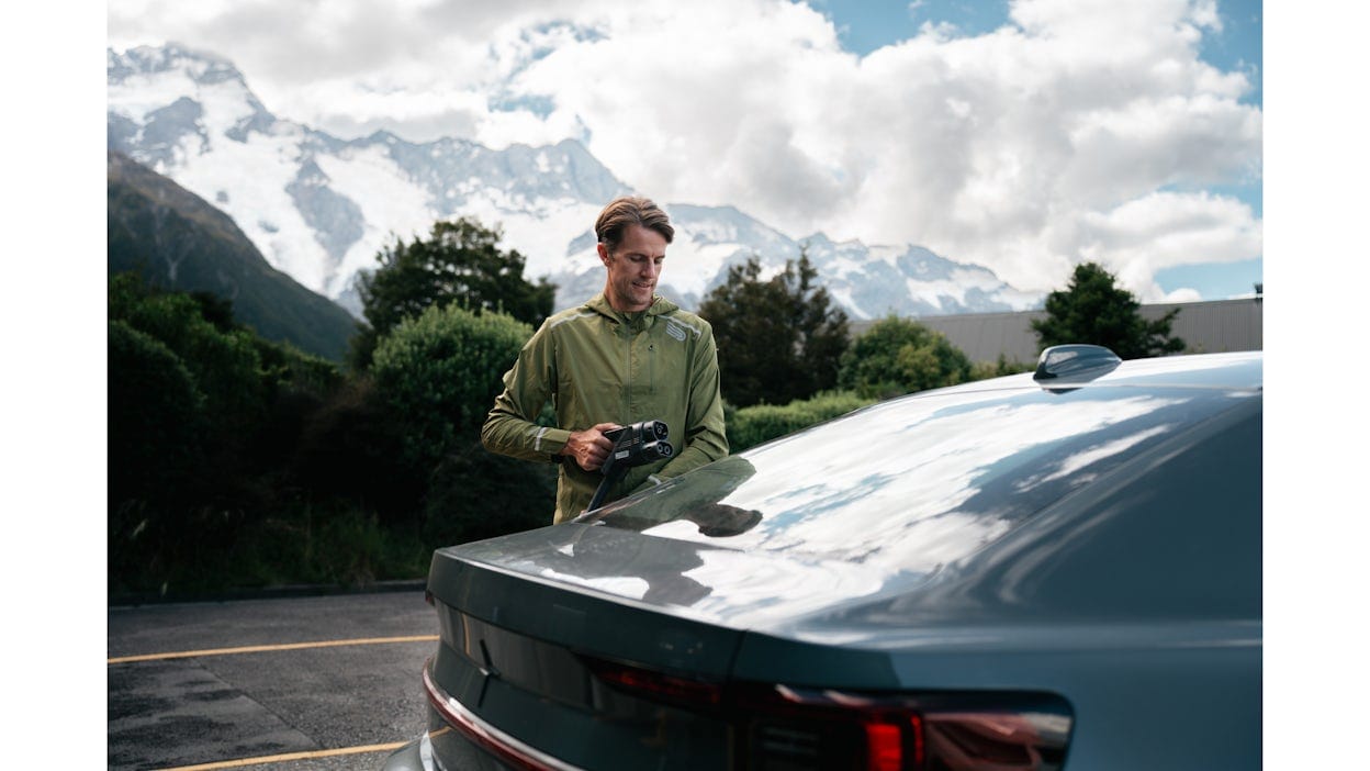 Cam charging his Polestar 2